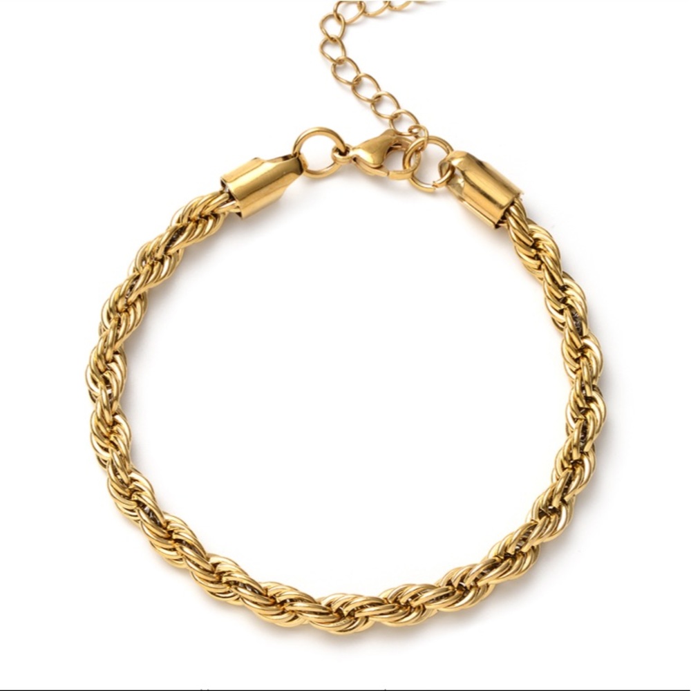 ION Plated Yellow Gold over Stainless Steel Bracelet